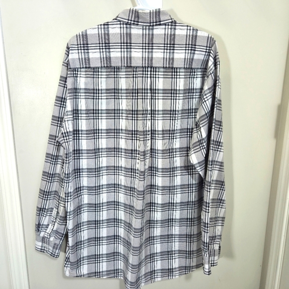 Cinch Men's Black and White Plaid Shirt Size XL - Picture 2 of 4